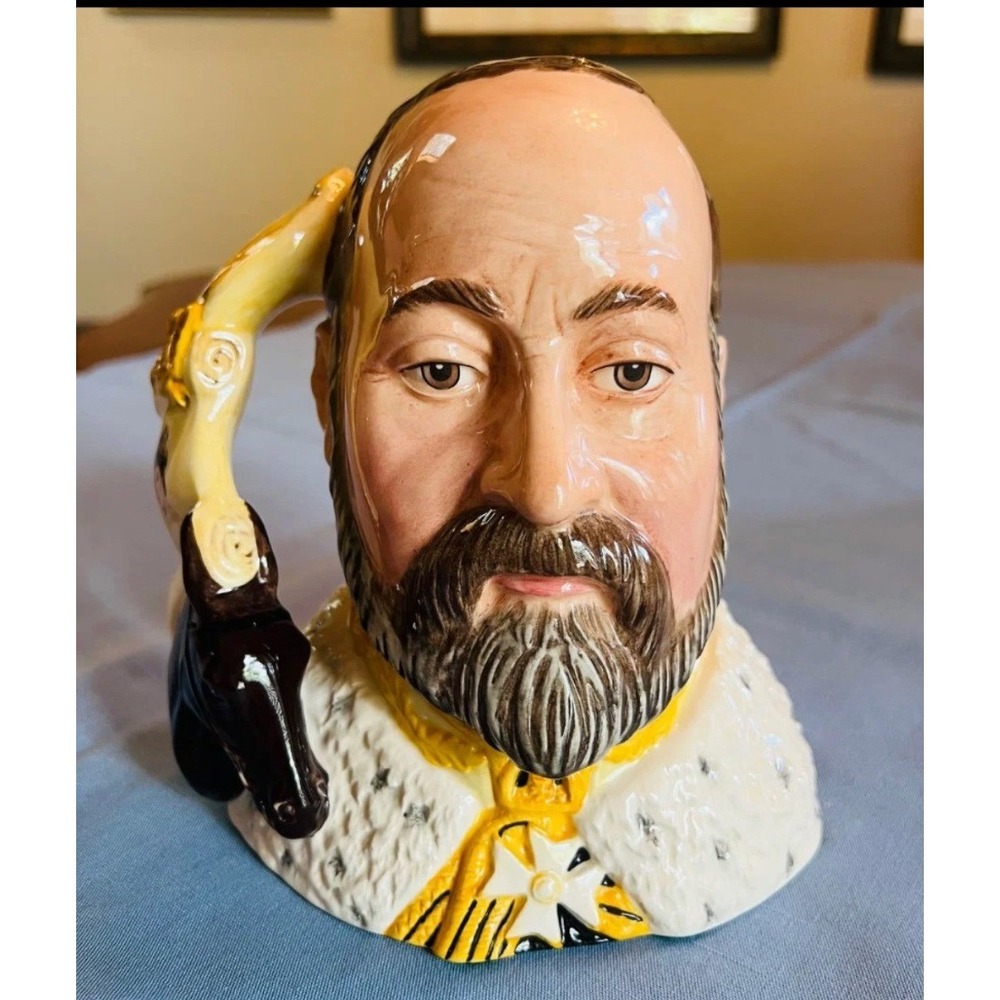 Royal Doulton Edward VII Large Character Jug D7154 Limited Edition 32/1000 7.5"